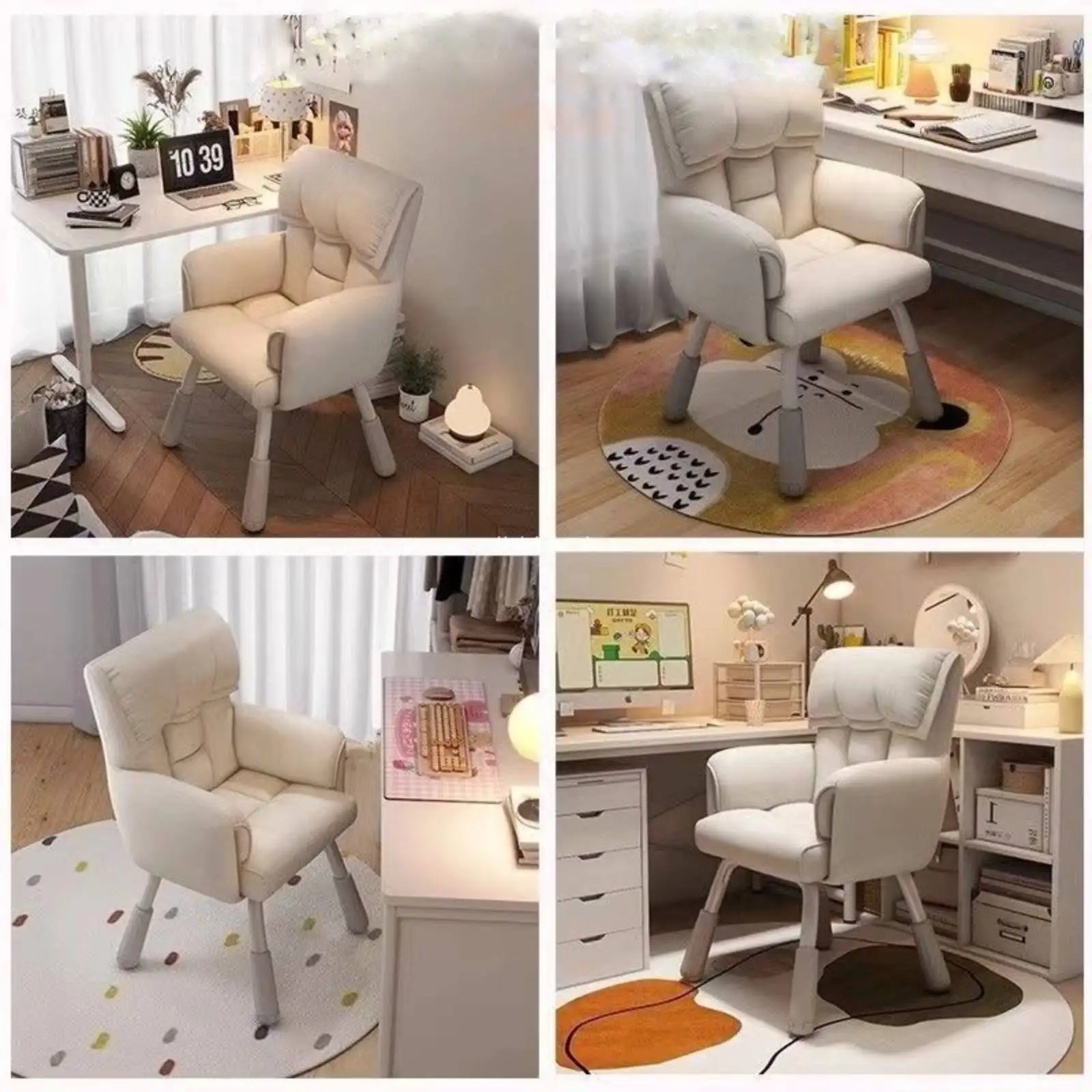 Comfortable Computer Chair Swivel Chair With Small Backrest For College Students Dormitory Study Bedroom Household Chair