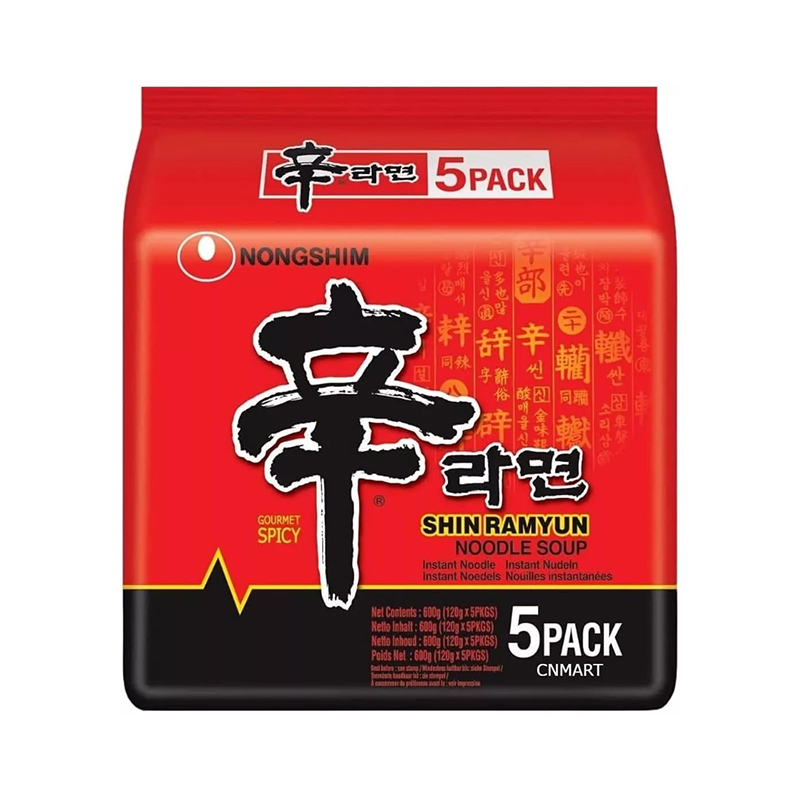 NongShim, Shin Ramyun Instant Ramen Noodle , Gourmet Spicy (Pack of 40)