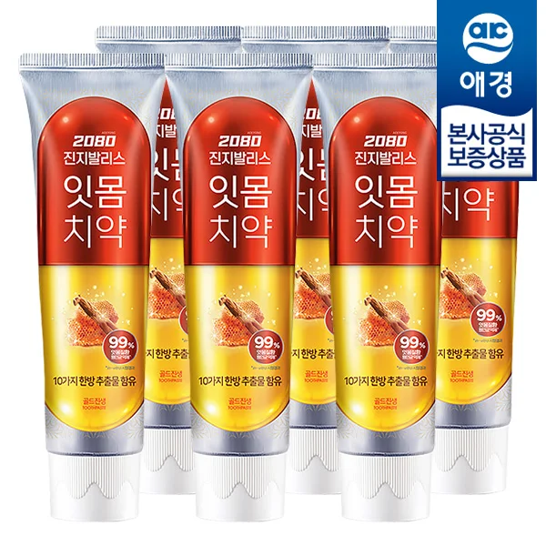 [애경]2080 진지발리스 치약 골드진생 140g x6개