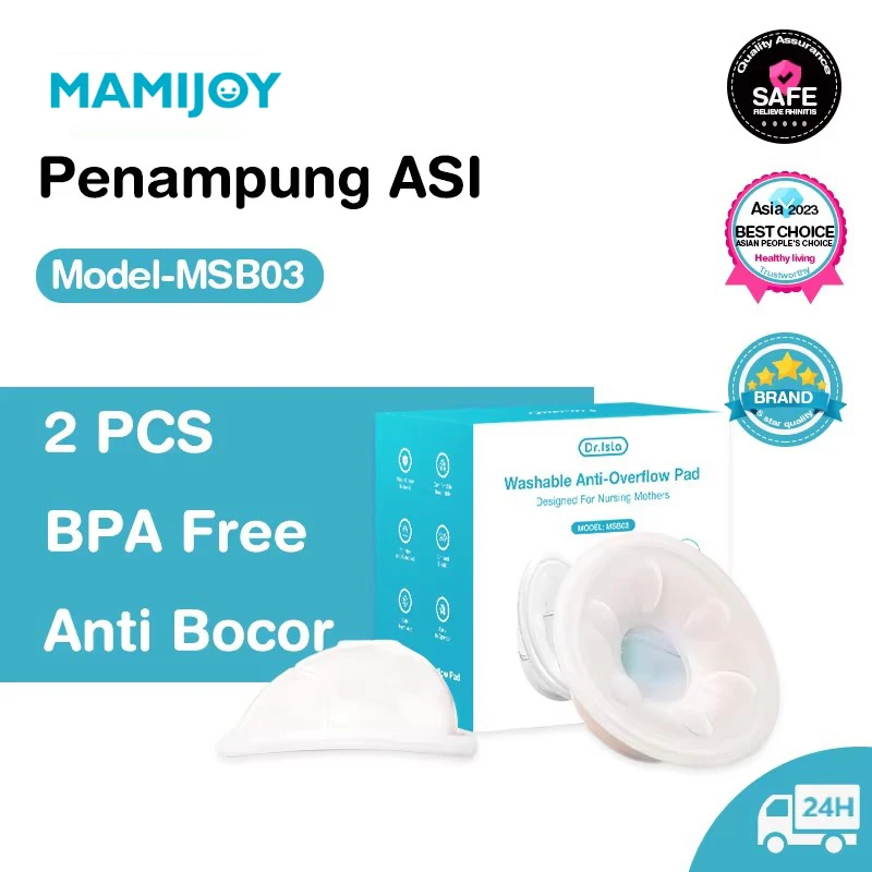 MAMIJOY Silicone 2 pièces coussinet d'allaitement économiseur bouclier collecteur de lait maternel sans BPA Penampung ASI
