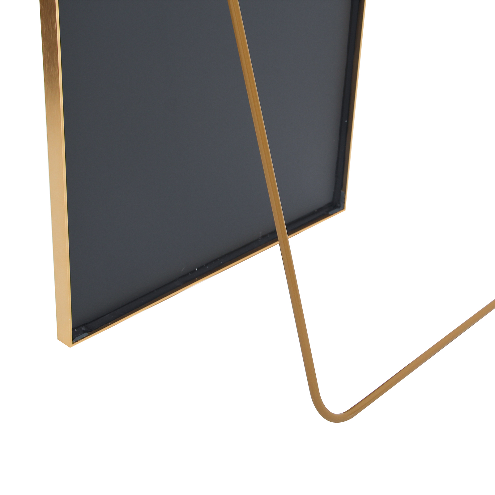 Espelho de comprimento total, espelho de suporte curvo, espelho grande de comprimento total, montado na parede, espelho inclinado, espelho de pé,