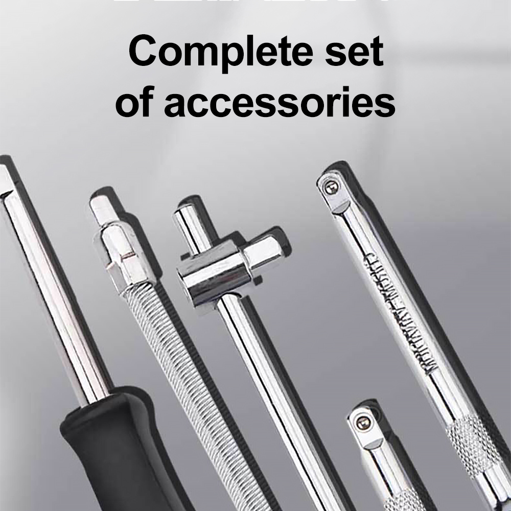 46pcs Ratchet Wrench Set 1/4 Ratchet Torque Wrench Combo Kit with Sockets Bit Hand Spanner Tool Car Repair Hardware Tool