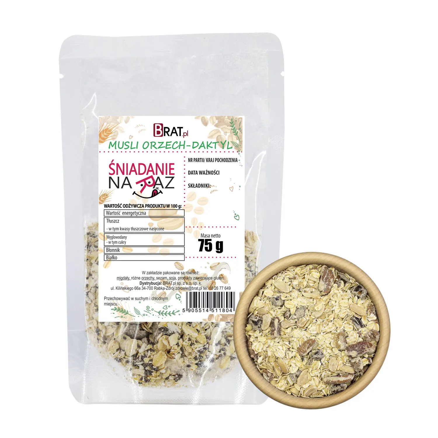 Musli orzech-daktyl 75g
