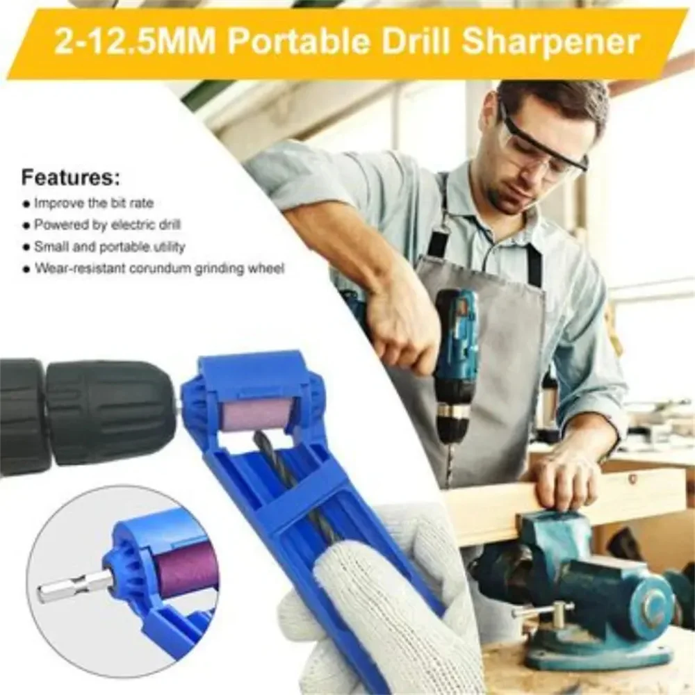1pc Portable Drill Bit Sharpener With Grinding Wheel For Quick And Easy Sharpening Of Nail Drill Bits, Sharp And Ready