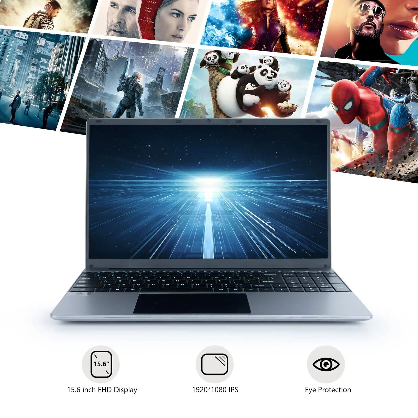LT1504 15.6" Laptop Intel N5095 Processor 12GB RAM 512GB SSD IPS Display 1920x1080 Windows 11 38000mWh Battery Computer Notebook