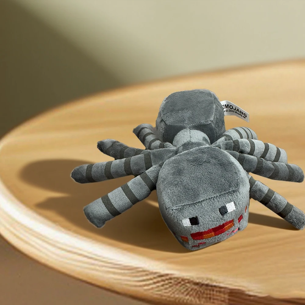 MINISO 16 cm Grijs MC Spider Pluche Knuffels Game MC Spider Pluche Zachte Dieren Speelgoed Pop voor Kinderen Kids geschenken