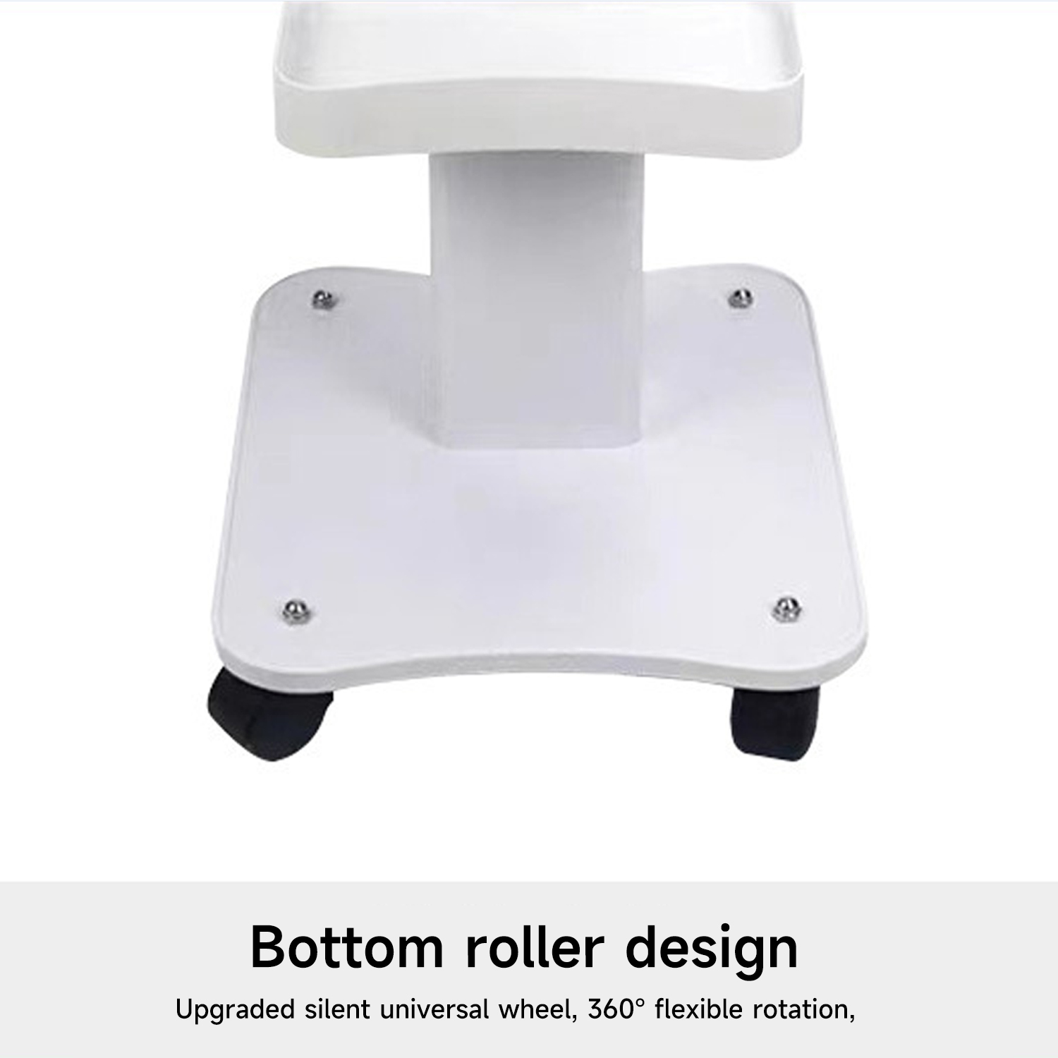 Carrello dell'attrezzatura di bellezza carrello della macchina della stazione termale carrello di rotolamento del salone di bellezza carrello da tavolo bianco carrello medico a bolle piccole girevole a 360 °