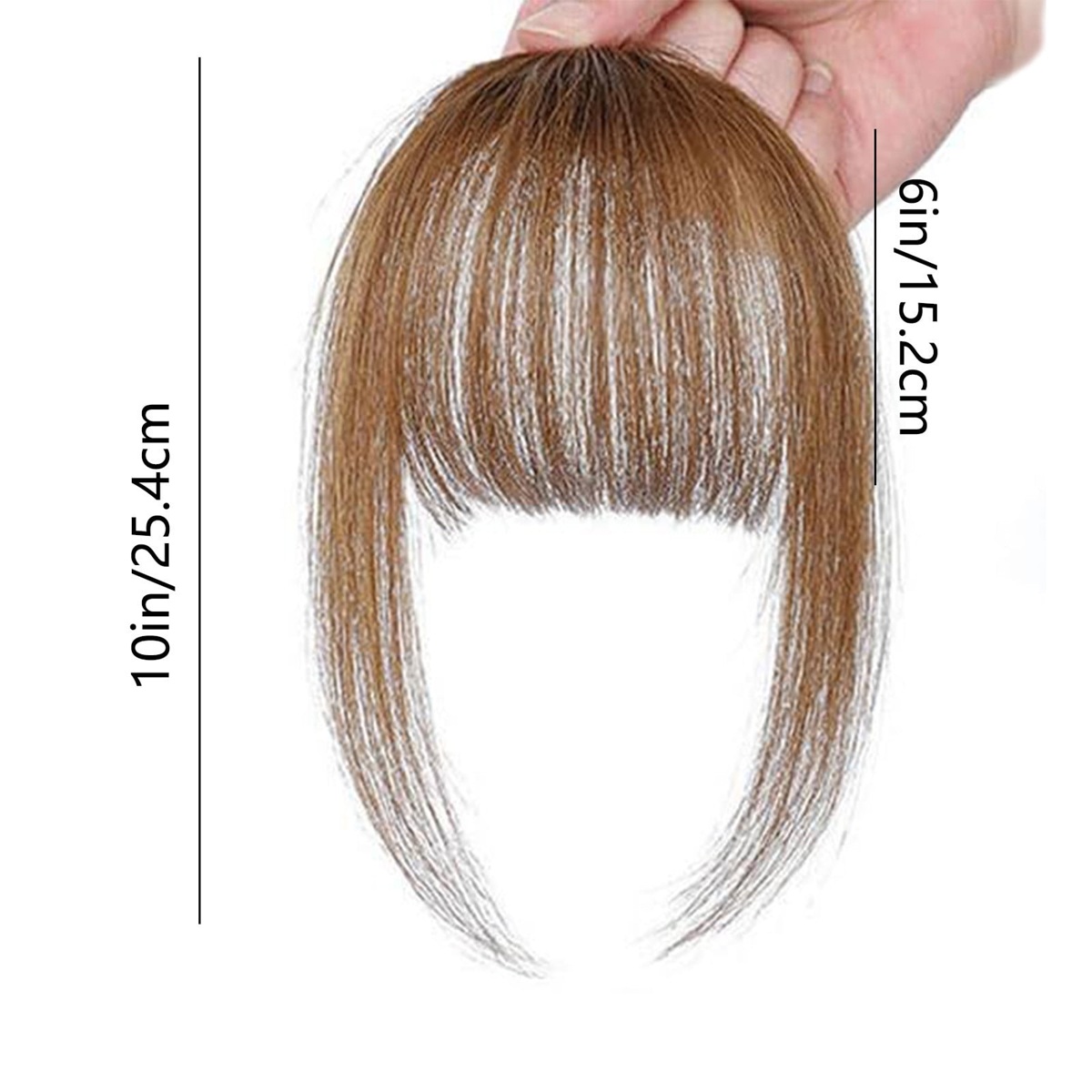 Real Human Hair Wispy Bangs with Temples,Curved Fringe Hair Accessories,Clip in Air Bangs,Kawaii Hairpieces Quick Hair Change