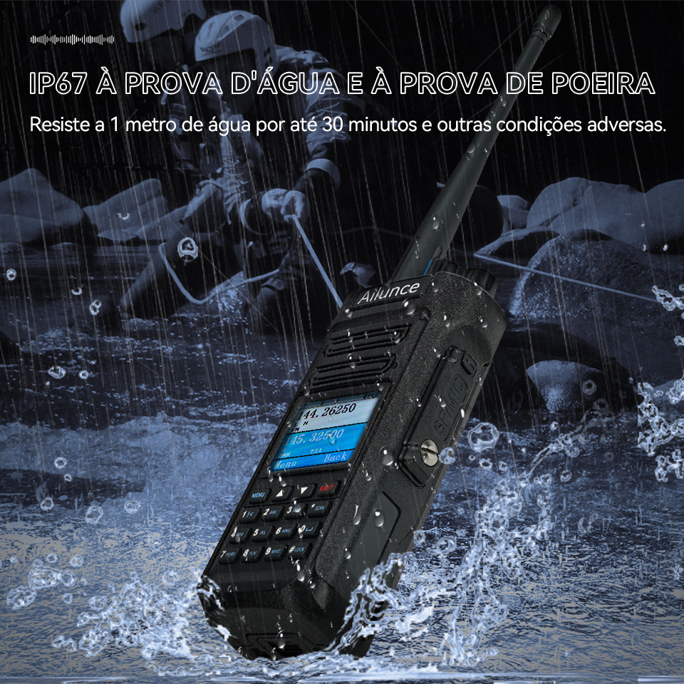 Retevis Ailunce HD2 walkie talkie DMR radio de comunicação longo alcance UHF VHF rádio comunicador profissional radio amador portatil recarregável walkie-talkie caça radioamador IP67 à prova d'água ham radio
