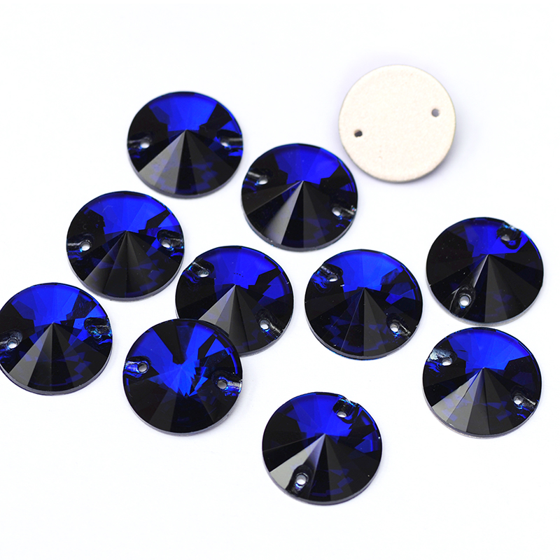 Yanruo 3200 Rivoli May Trên Pha Lê Strass Tự Làm Đá ThủY Tinh Lưng Phẳng May Ren Cho Bộ Kim Chỉ