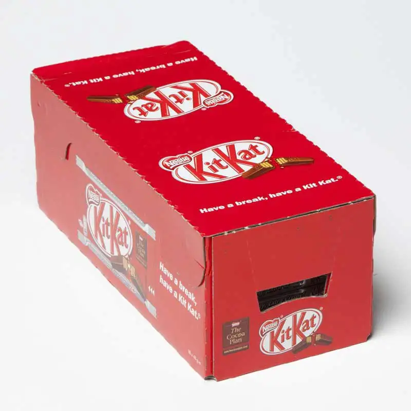 Kit Kat Chocolate ao Leite, Caixa de 36 Barras, Biscoito Crocante, Revestido com Chocolate ao Leite Nestlé, Cada Barra tem um Peso de 54,5 gramas