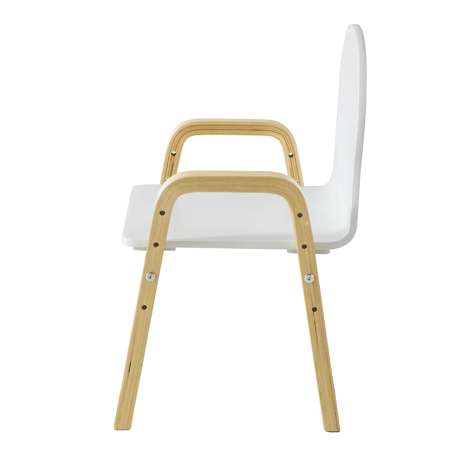 SoBuy KMB24-Wx2 conjunto cadeira altura ajustável cadeiras com braços e encosto assento branco altura 23-35cm