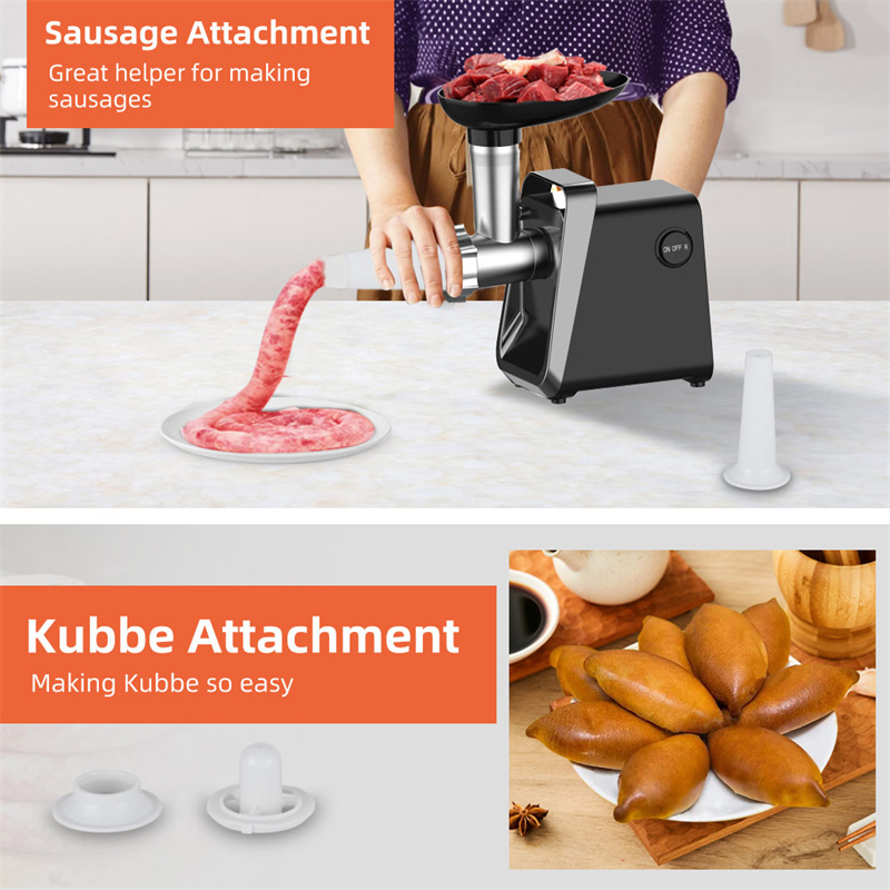 elektrische worstvleesmolen, elektrische groentesnijder, multifunctioneel, Europese standaard uitgerust met ijzeren mesgaas