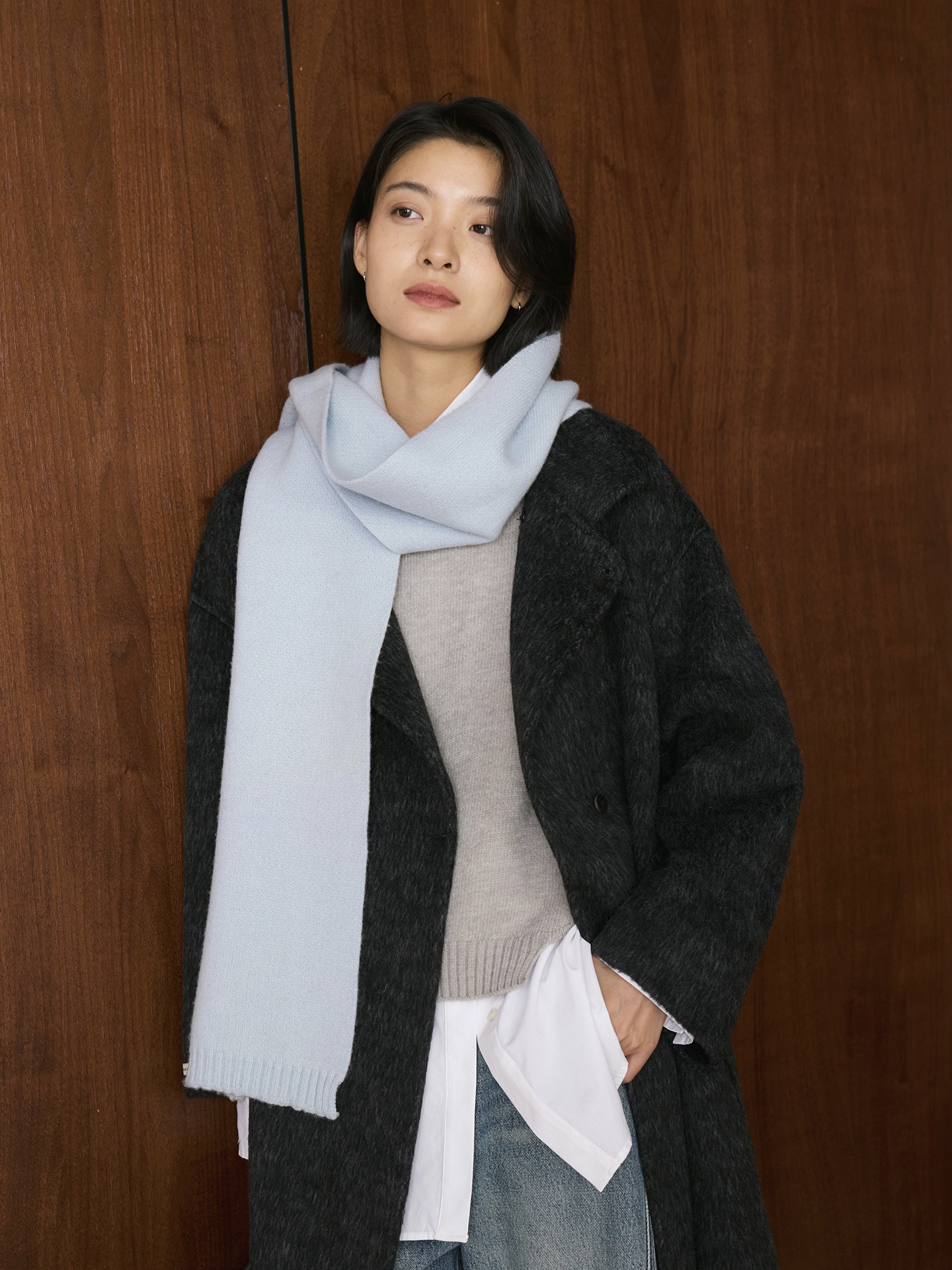 SEIZPROJECTS классический мягкий шарф унисекс из натуральной шерсти