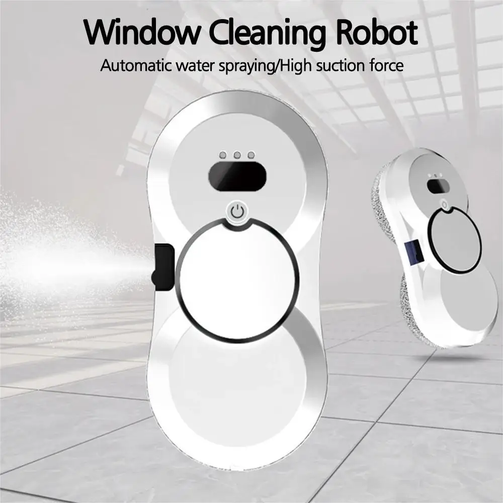 5600PA Fensterreinigungsroboter Elektrisch entfernen Fallsichere Steuerung mit automatischem Wasserspray für Heimroboter-Staubsaugerlautsprecher
