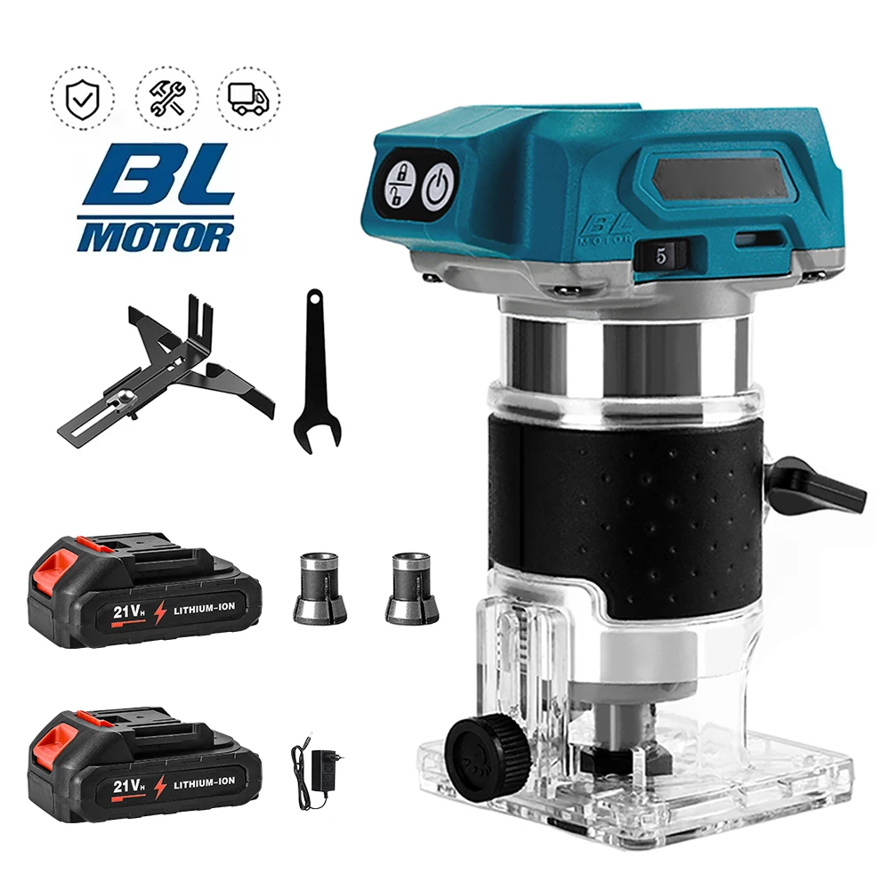Bürstenloser Holzfräser, Holzschneider, Maschine, elektrischer Handschneider, Zimmerei-Werkzeug, Holzbearbeitung, Trimmen für Makita 18 V Akku