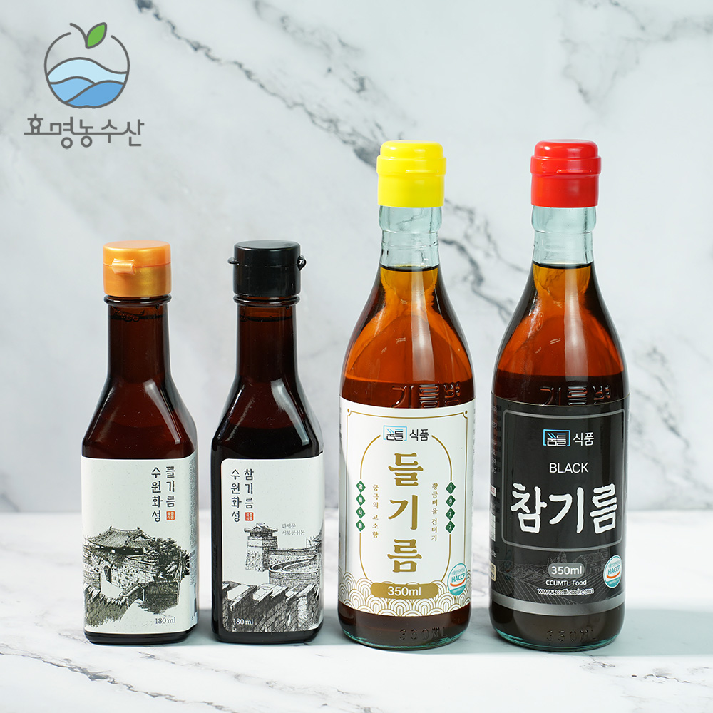 (리뷰이벤트)★HACCP인증★1+1 전통 방식 진한 들기름 350ml+350ml