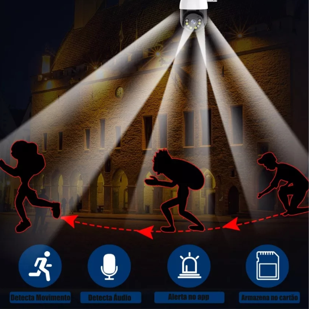 Câmera Ip Lâmpada Smart Wi-Fi Full Hd Visão Noturna Yoosee - Interna