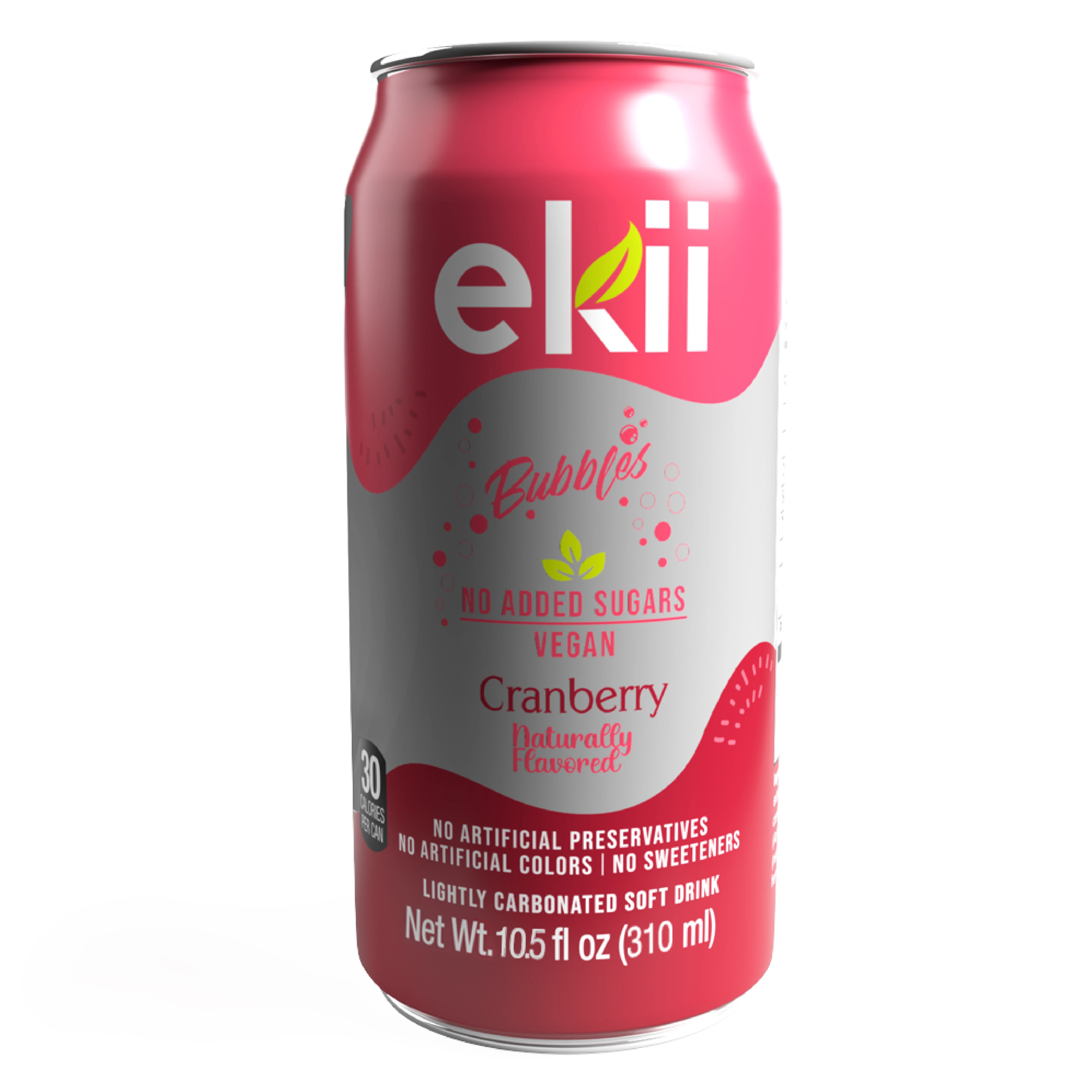 (12packs) Ekii Lightly Carbonated Cranberry Drink 10.5 fl oz