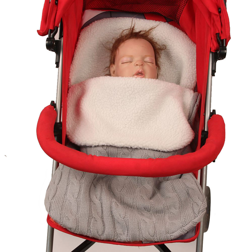 Couverture et emmaillotage pour bébé, couverture polaire douce thermique pour nouveau-né, ensemble de literie d'hiver solide, couette en coton, literie pour bébé