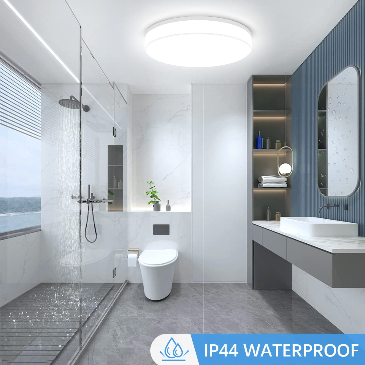 Plafonnier LED ultramince au design rond, éclairage d'intérieur, luminaire de plafond, lumière blanche froide ou blanche chaude, idéal pour une chambre à coucher, 48/36/24/18W