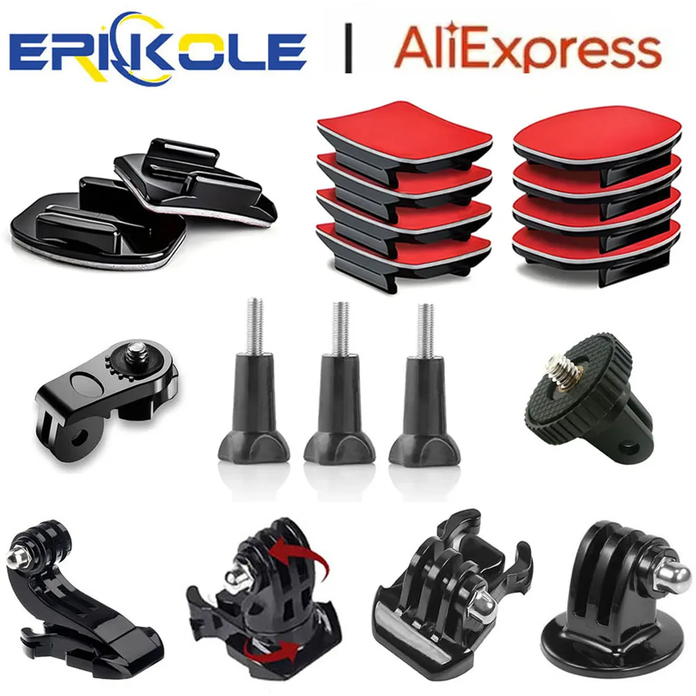 Kit de accesorios para cámara de acción, adaptador de trípode de liberación rápida, Base de montaje para Gopro Insta360 AKASO SJCAM DJI, accesorio de acción