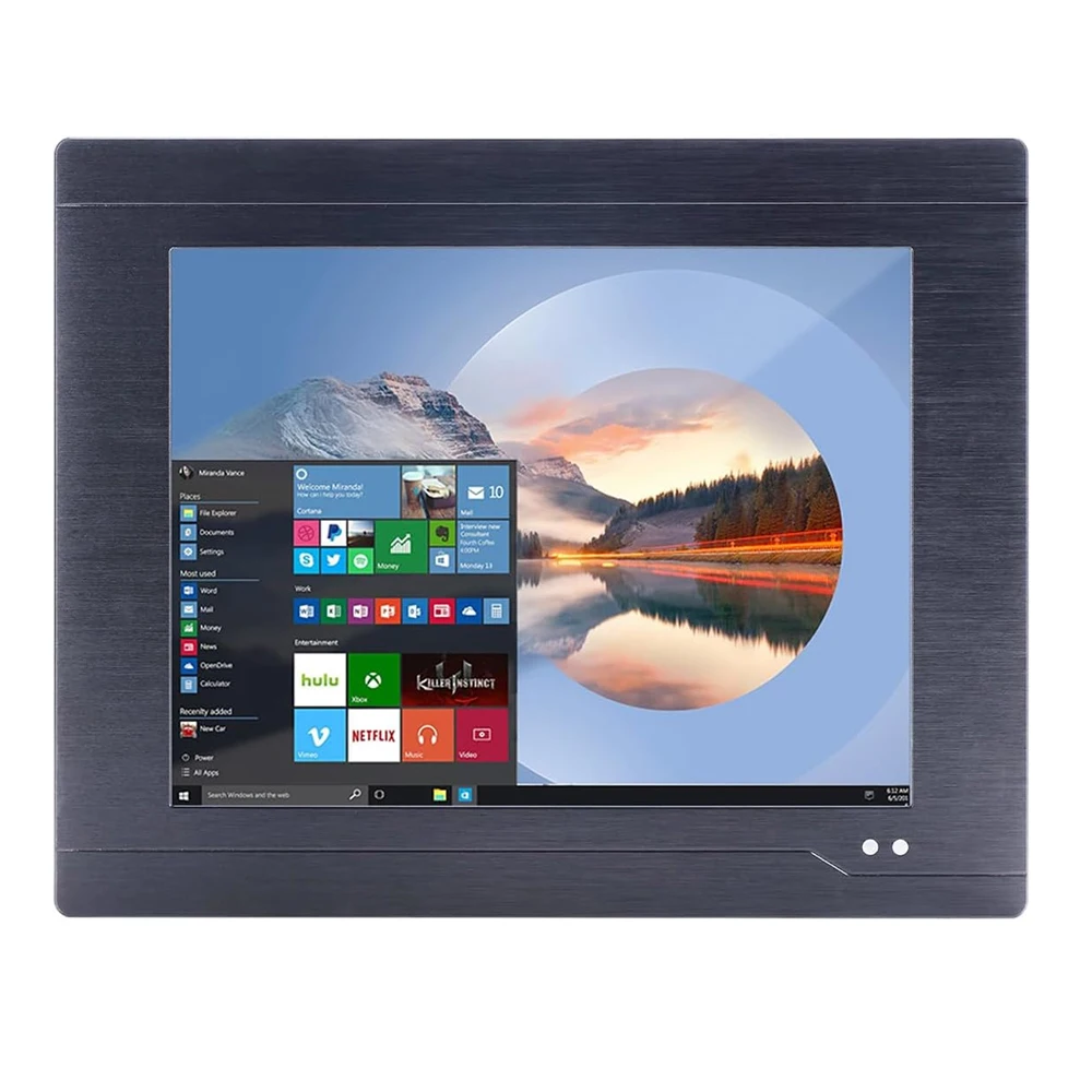 Partaker 12,1 Zoll IP68 wasserdichter Industrie-Panel-PC Celeron J1900 2 x LAN 2 x RS232 Resistive Touch All-in-One-Computer