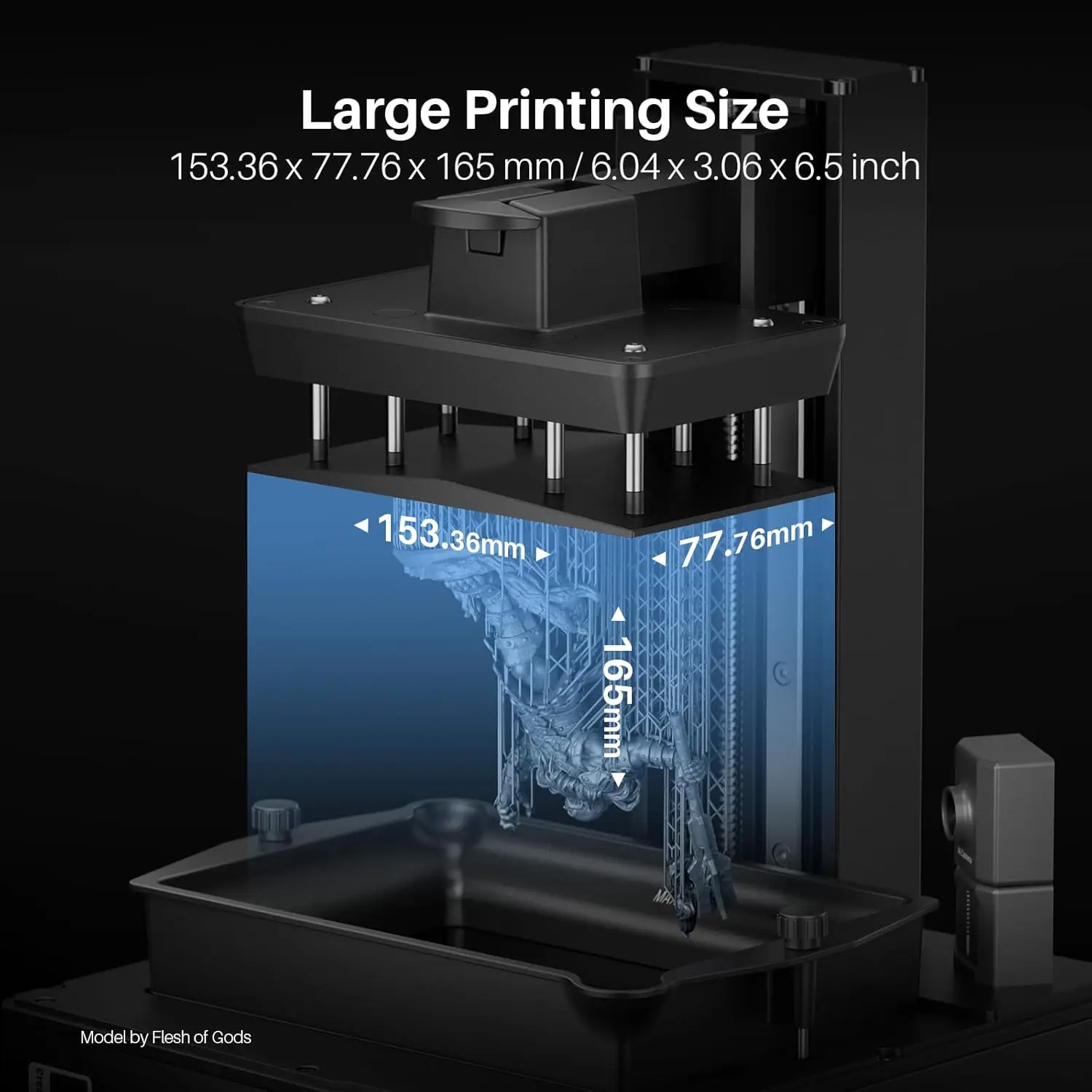 ELEGOO MARS 5 Impressora 3D de resina ULTRA 9K MSLA com nivelamento automático e câmera inteligente AI, tamanho de impressão de alta velocidade 153,36 × 77,76 × 165 mm