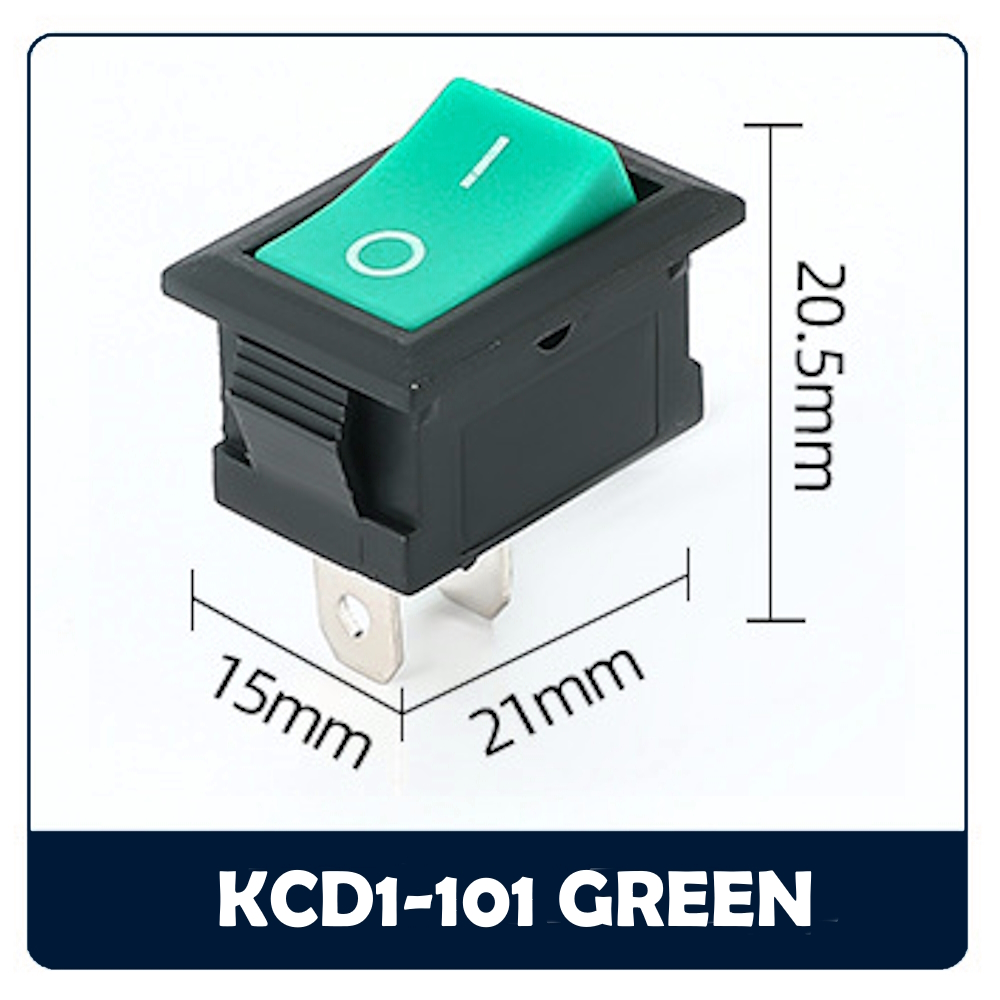 KCD1-101 Ein-Aus-Wipp schalter 2-polig spst Kupfer kontakt 15*21mm 6a 250vac/10a 125vac