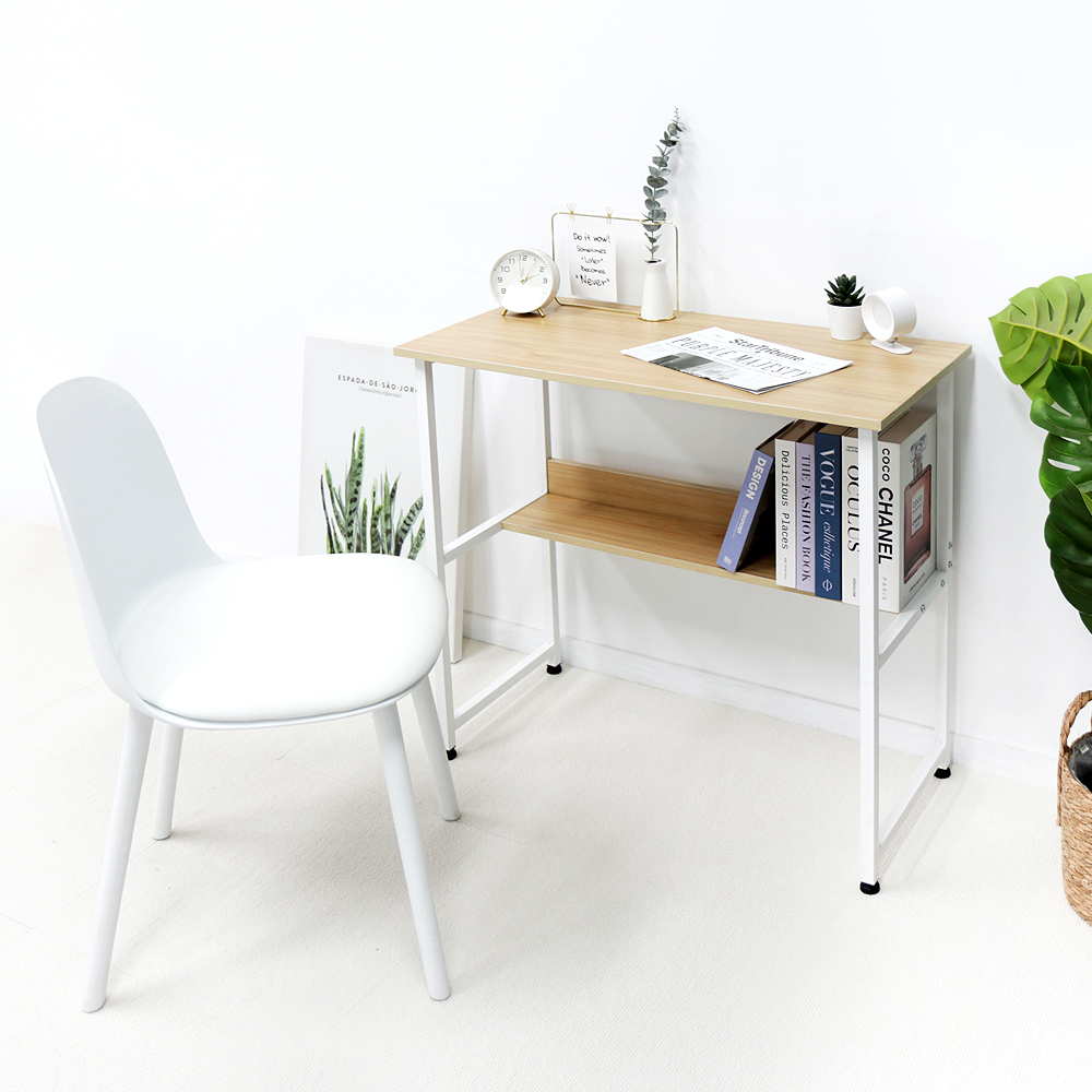 이지라이프 슬림 모던 간이 미니 공간활용 테이블 선반 책상 800