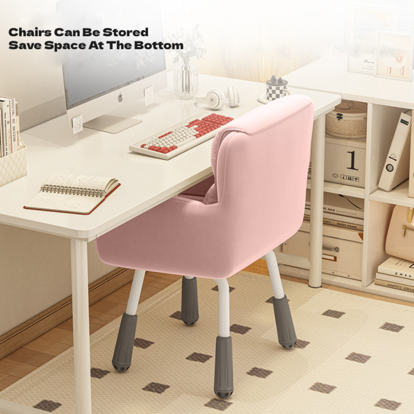 Comfortable Computer Chair Swivel Chair With Small Backrest For College Students Dormitory Study Bedroom Household Chair