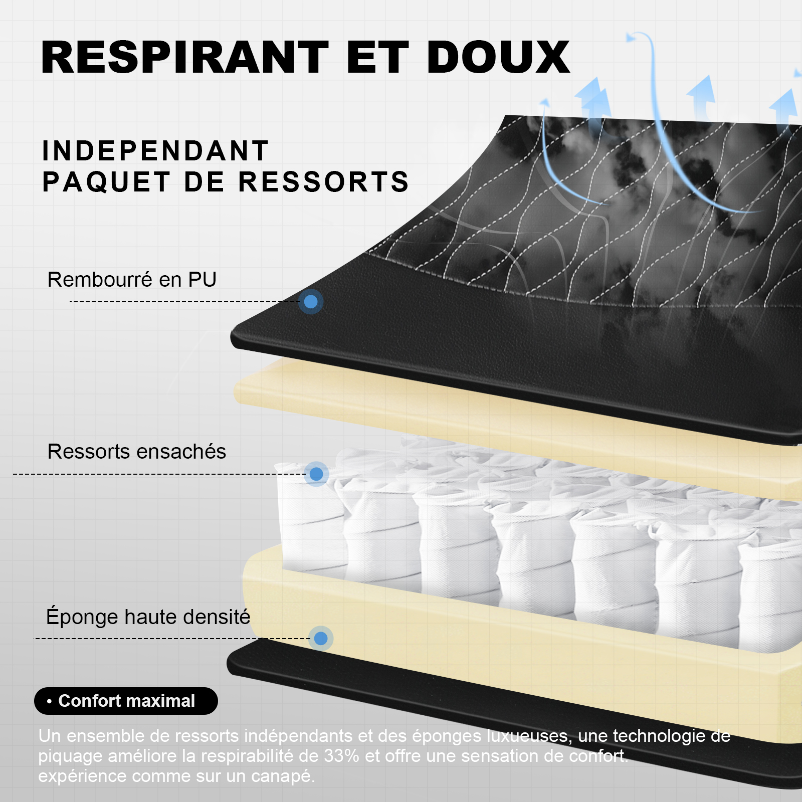 Chaise de jeu GTPLAYER, chaise de jeu, chaise de bureau ergonomique avec repose-pieds, coussin lombaire et tête réglable, chaise de jeu rembourrée, fauteuil de jeu, capacité de charge de 150 kg