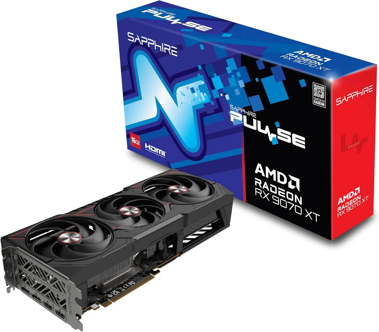 Novas vendas promocionais Sapp contratar Pulse Radeons RX 9070 XT Gaming 16GB GDDR6 PCI-Express placa gráfica