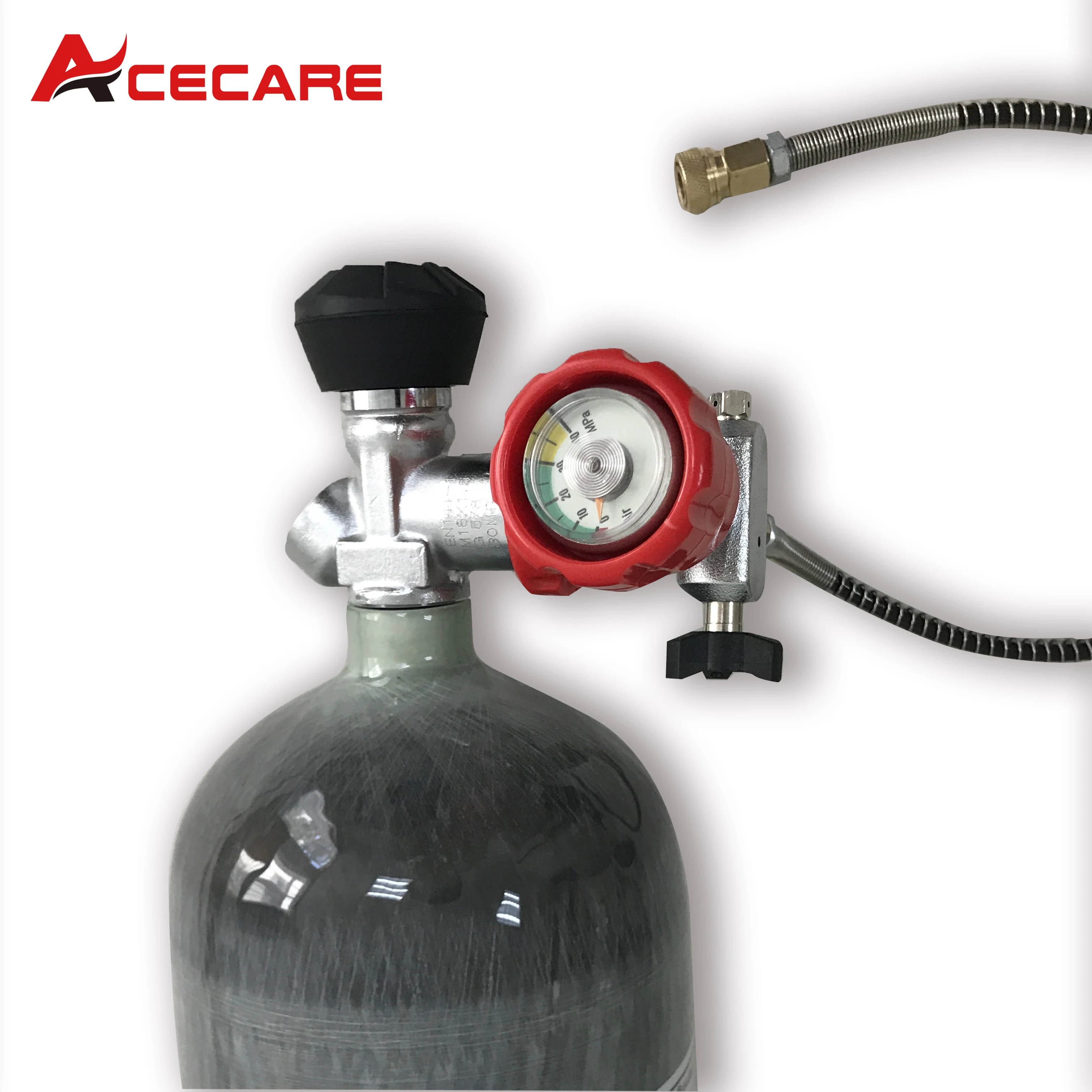 ACECARE 6.8L CE Carbon Fiber Cylinder 30Mpa 300Bar 4500Psi Threading M18*1.5 With Valve Filing Station For SCBA Diving