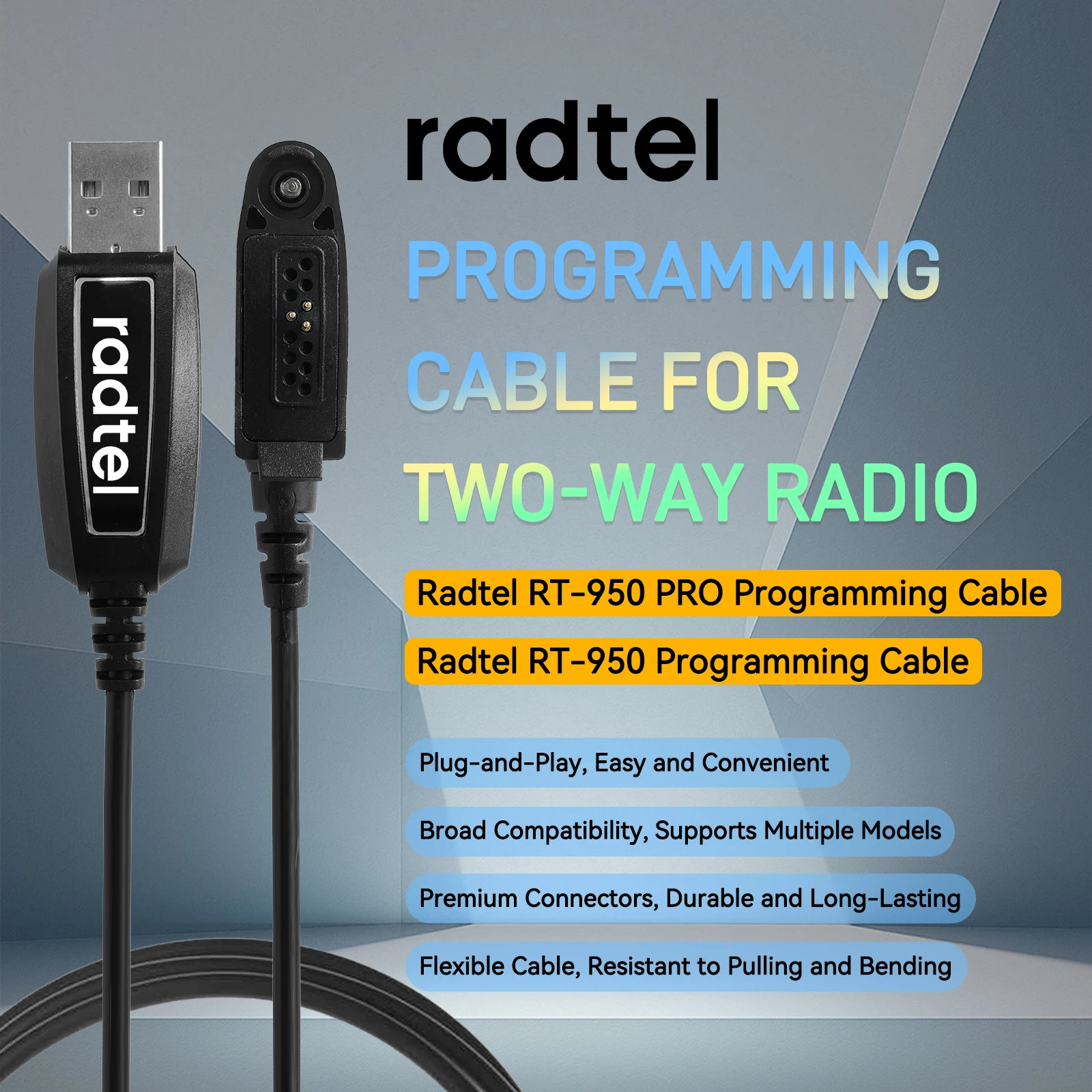 Radtel RT-950 Amateurfunk Walkie Talkie USB-Programmierkabel Typ C Schnittstelle für Radtel RT-950 RT-950 PRO
