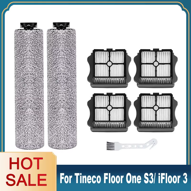 Acessórios para tineco ifloor 3 piso um s3 sem fio molhado e seco lavadora de pó portátil rolo escova hepa filtro peças reposição