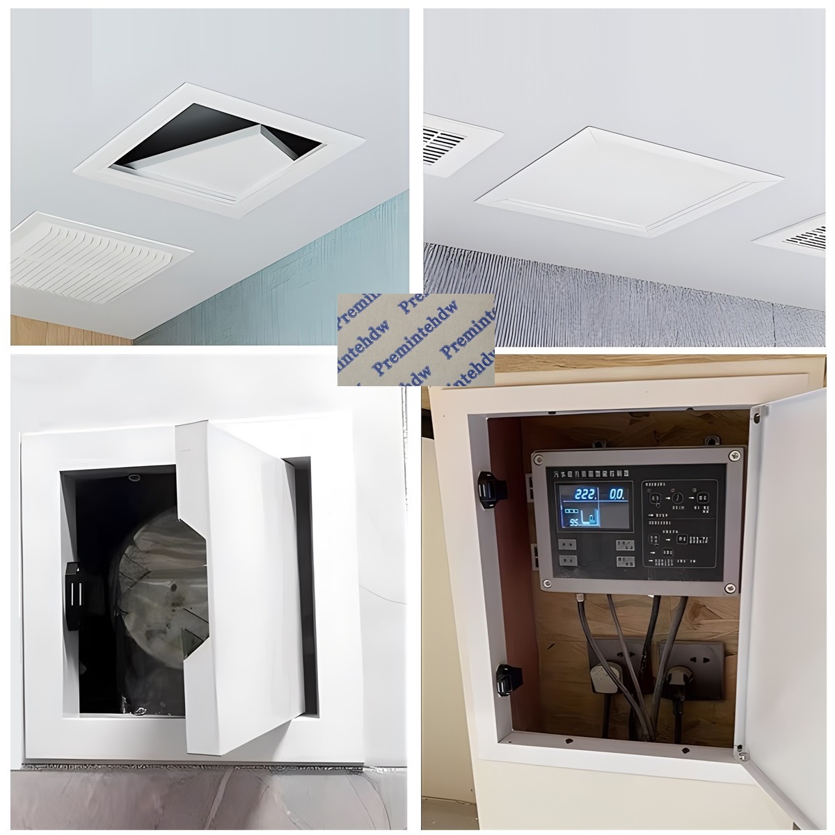 1 Stück bemaltes quadratisches Metall-Zugangspanel Soffit Wall Inspection Door Cam Magnet Latch White Black Grey