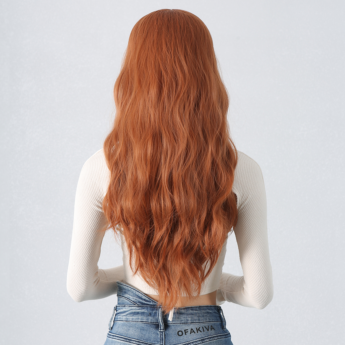 Perucas de cobre gengibre vermelho marrom longo fofo ondulado perucas sintéticas com franja peruca de cabelo cosplay para mulheres diariamente natural resistente ao calor