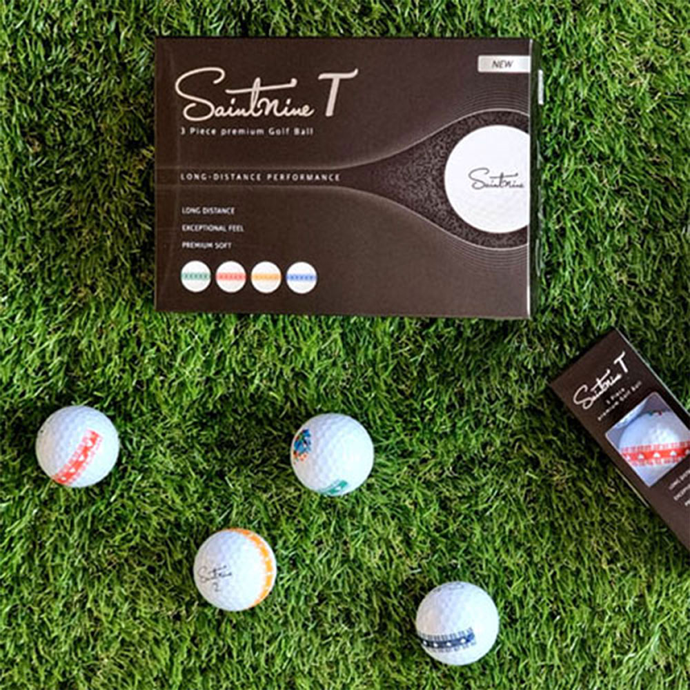 세인트나인 T 골프공 3피스 300도 퍼팅라인 12구