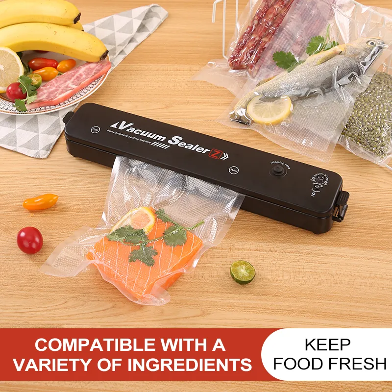 acuum Sealer Packaging Machine with Free 10pcs Vacuum bags Household Black Food Vacuum Sealer