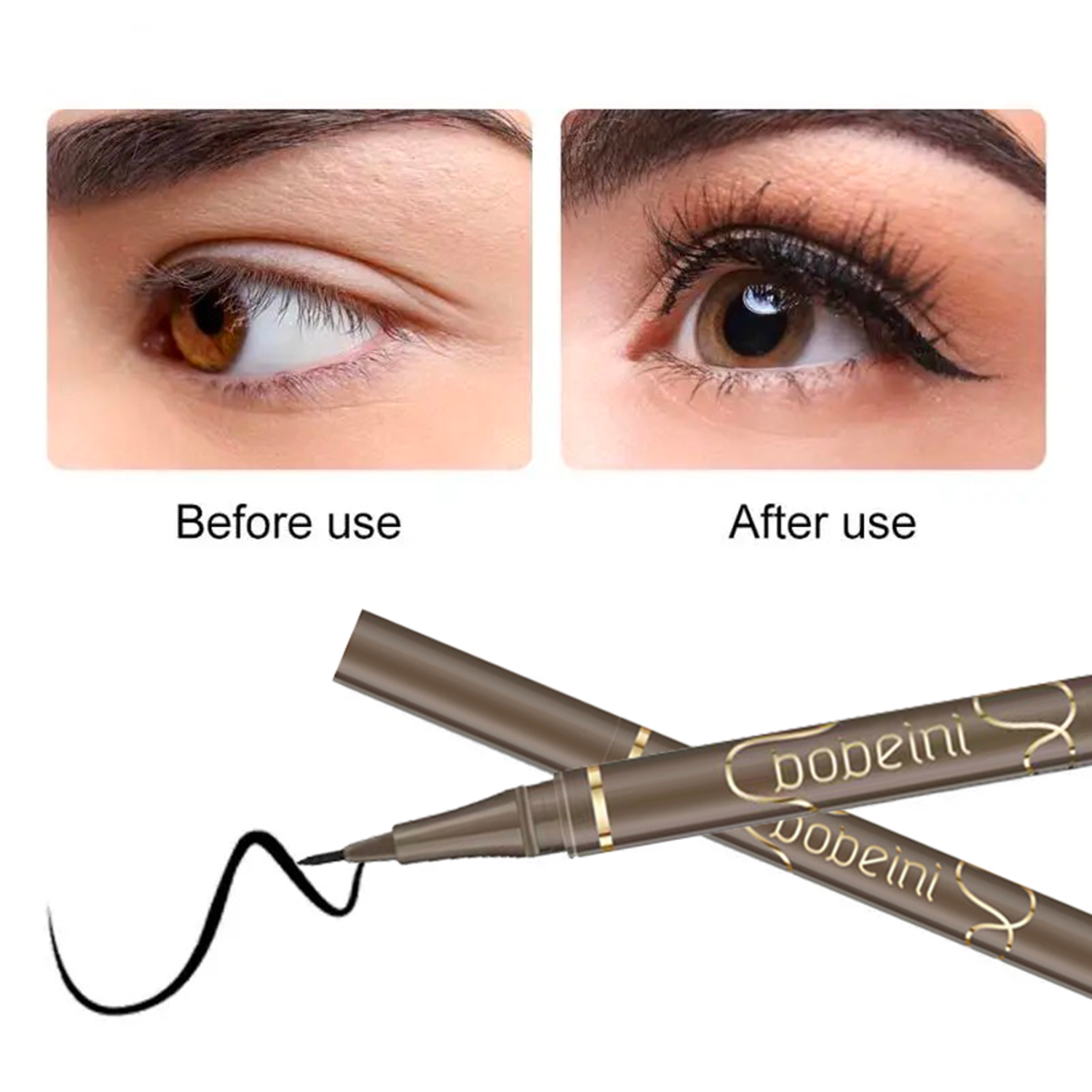 Slim Gel Eyeliner Pen – Smooth & Waterproof, Smudge-Proof, High-Pigment, Easy Glide, Multi-Color, Long-Lasting Eye Makeup