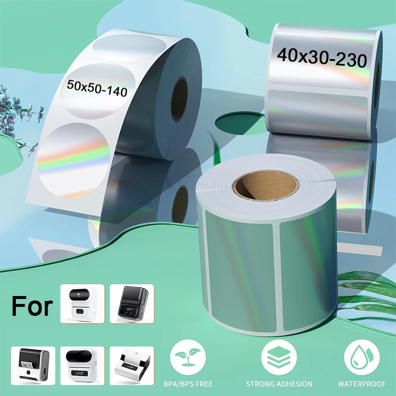 40-50mm laserowa termiczna drukarka etykiet naklejka samoprzylepny papier termiczny kompatybilny z M110 M220 M200 E210 P50 DETONG P1 WP9520