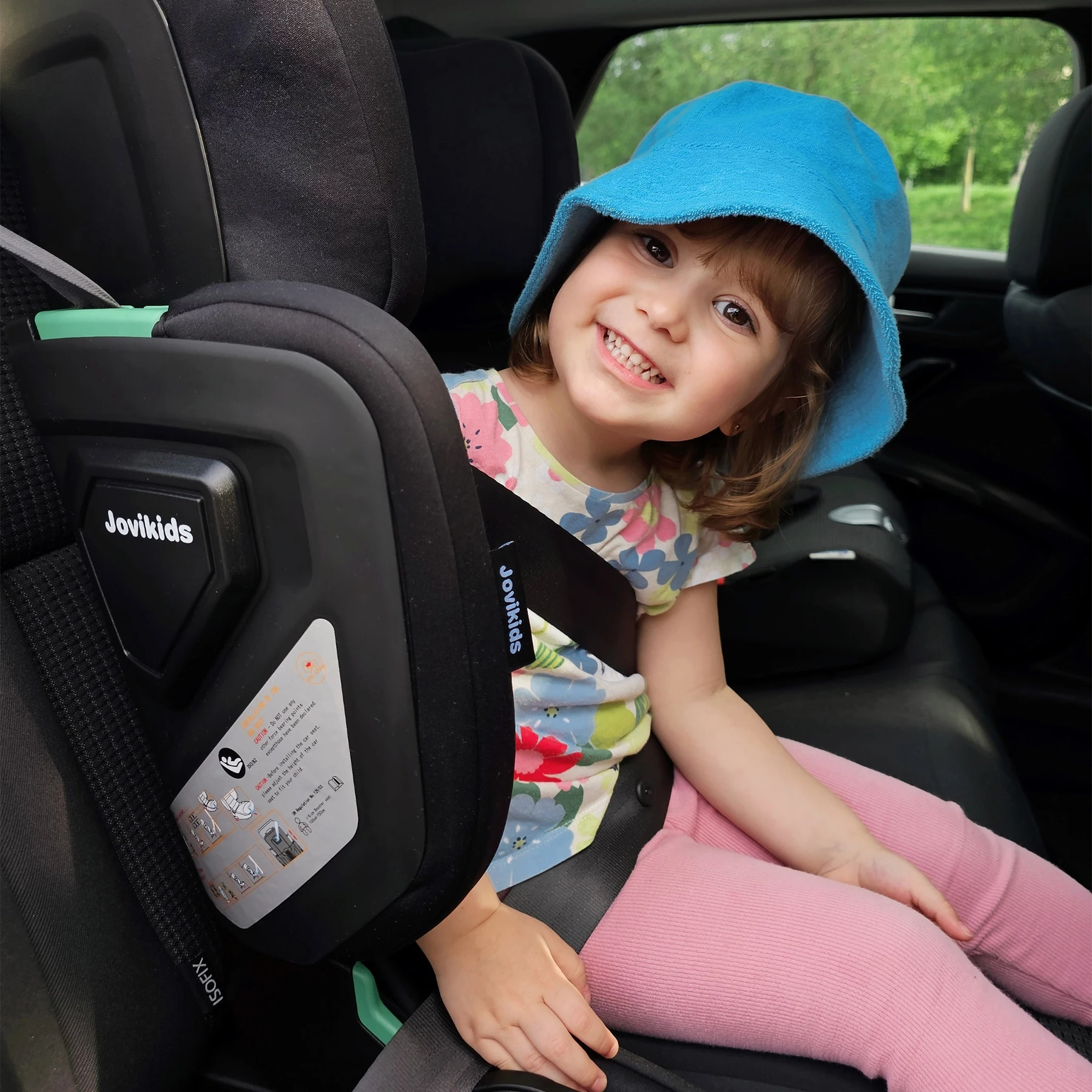 Jovikids Rober portátil com encosto alto para assento de carro de bebê tamanho i 100-150cm
