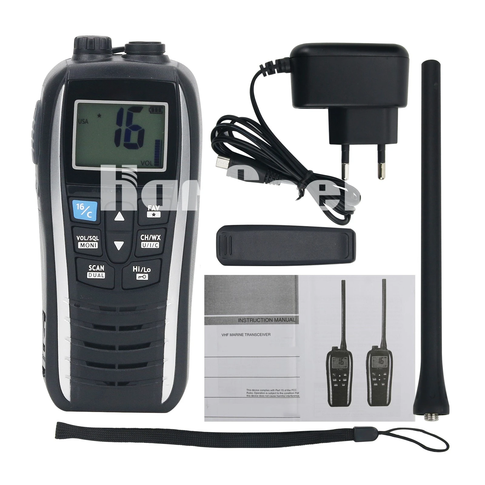 Hamgeek IC-M25 5W 5KM VHF Radio marina Walkie Talkie marino VHF Ricetrasmettitore portatile per ICOM