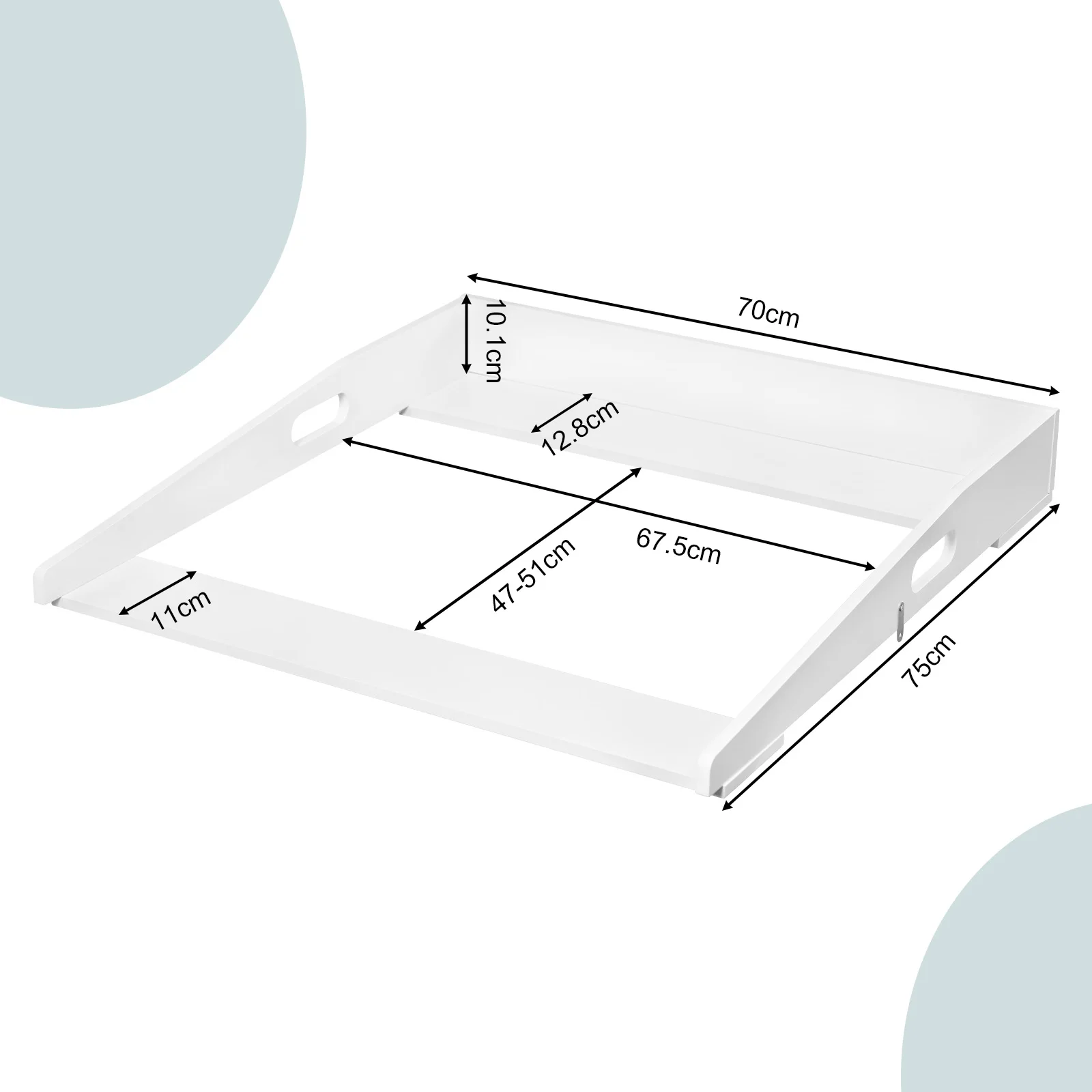WOLTU Accessorio universale per fasciatoio con pareti laterali Fasciatoio per cassettiera, armadietto, fasciatoio per bambini