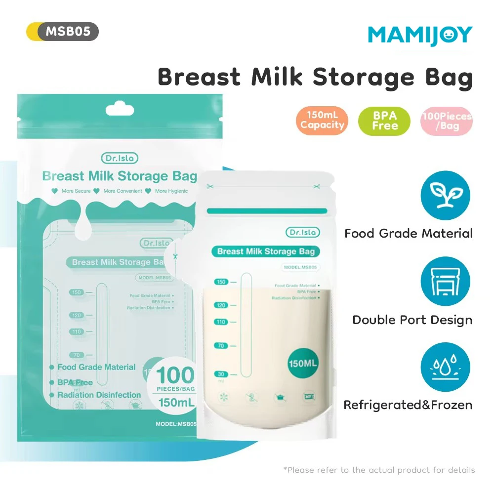 Mumijoy 100 pçs 150ml saco de armazenamento de leite materno descartável pequena capacidade saco de armazenamento de leite congelado bpa livre sacos de alimentação seguros