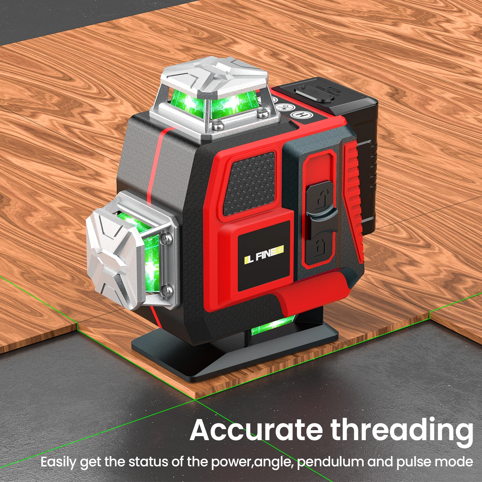 4D 16 Lines 360°Self-leveling Laser Levels with Tripod and Suitcase Horizontal And Vertical Professional Laser Level Tool