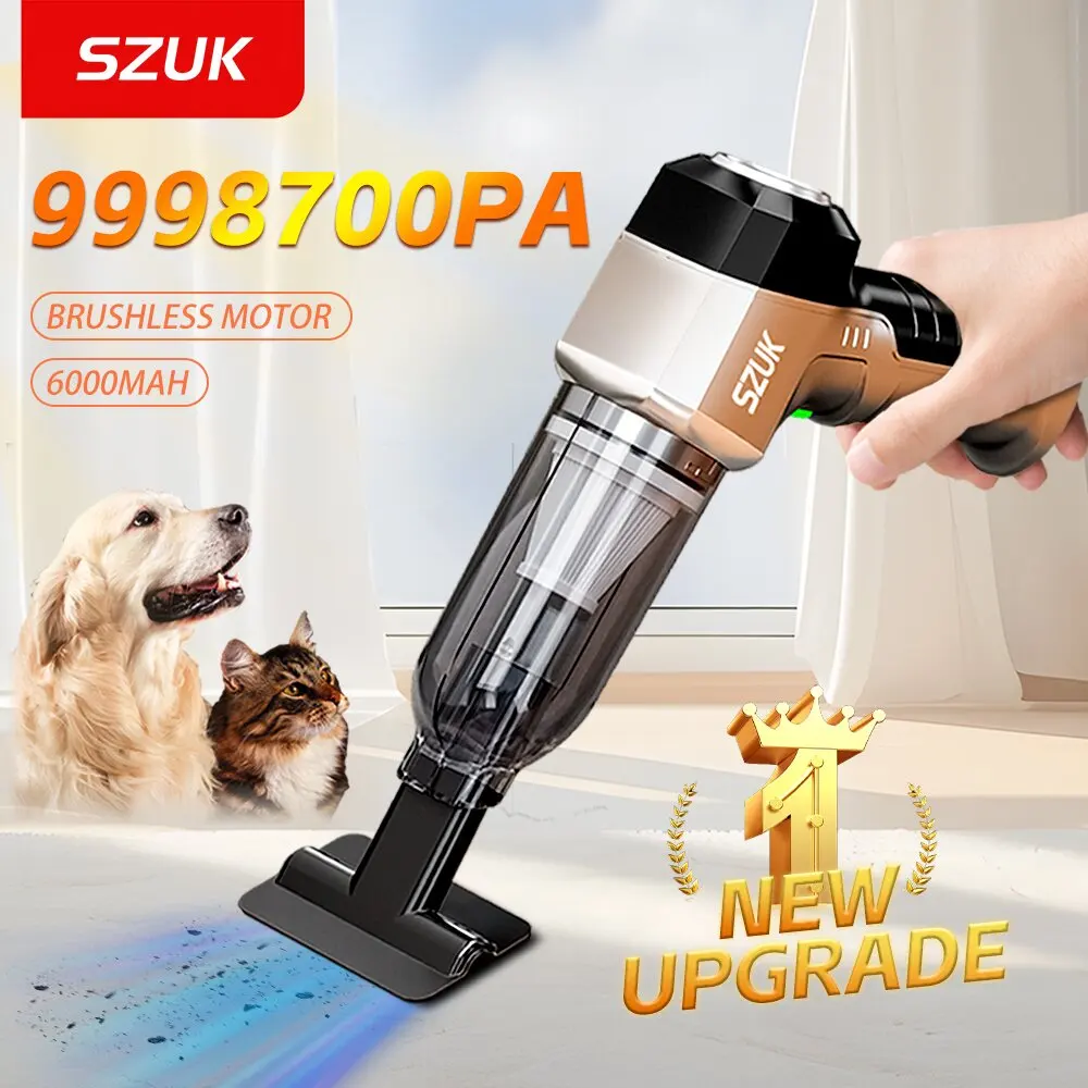 SZUK nuevo C017MAX aspiradora de coche portátil Mini aspiradora inalámbrica de mano fuerte succión limpiador de coche máquina de limpieza electrodomésticos robot aspirador electrodomésticos aspiradora para coche