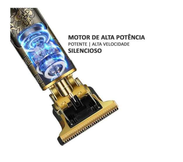 Maquininha Barbeador De Cabelos Clipper Eletrico Dragão- Neverdie Store