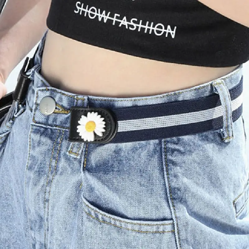 Cinturones para mujer, pantalones vaqueros sin hebilla, cintura elástica sin hebilla, cinturón Invisible para mujer, envío directo